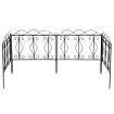 4 Pieces Decorative Garden Fence with Interlock Design for Path