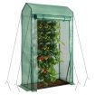 Walk-in Garden Greenhouse with Roll-up Door for Vegetables & Flowers