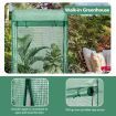 Walk-in Garden Greenhouse with Roll-up Door for Vegetables & Flowers