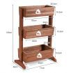 3 Tier Wooden Flower Rack with Water-saving Design For Indoor Outdoor