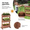3 Tier Wooden Flower Rack with Water-saving Design For Indoor Outdoor