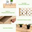 Wood Raised Garden Bed with Trellis & Open Storage Shelf & Drawer