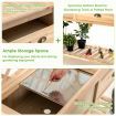 Wood Raised Garden Bed with Trellis & Open Storage Shelf & Drawer