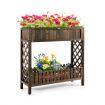 Garden Elevated Planter Box with Storage Shelf for Outdoor