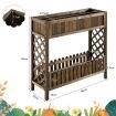 Garden Elevated Planter Box with Storage Shelf for Outdoor