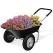 2 Tire Wheelbarrow Garden Dolly Utility Cart with14 inch Pneumatic Tires