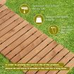 245 cm x 43 cm Outdoor Wood Pathway for Garden, Backyard, Seaside, Beach