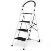 4-Step Ladder with Convenient Handgrip and Anti-Slip Pedal for Home/Garden