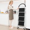 4-Step Ladder with Convenient Handgrip and Anti-Slip Pedal for Home/Garden