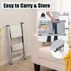 2-Step Aluminum Folding Ladder with Non-Slip Pedal & Footpads