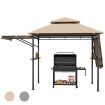 Outdoor Grill Gazebo with Dual Side Awnings for Patio/Garden