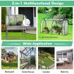 Portable Greenhouse with Roll-Up Zippered Door for Garden