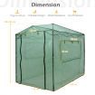 Walk-In Greenhouse Garden Shed Plant Storage Green House Pop-Up Windows