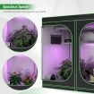 242 cm x 122 cm x 201 cm Grow Tent, Reflective Mylar Tent with Floor Tray, Storage Bag