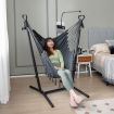 Adjustable Hanging Chair with Phone Holder for Indoor & Outdoor Use