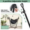 Adjustable Hanging Chair with Phone Holder for Indoor & Outdoor Use