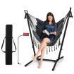 Adjustable Hanging Chair with Phone Holder for Indoor & Outdoor Use