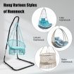 Adjustable Hammock Chair Stand with Safety Hook for Bedroom & Patio (without Hammock)