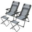 Folding Recliner Chair with 7-Position Adjustable Backrest