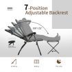 Folding Recliner Chair with 7-Position Adjustable Backrest