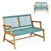 Patio Acacia Wood Bench Chair Outdoor Furniture for Garden