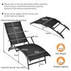 Foldable Chaise Lounge Chairs with 5-level Adjustable Backrest for Backyard