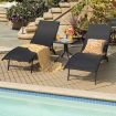 2 Pieces Patio Folding Chaise Lounge Chair Recliner for Outdoor