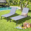 6-Position Outdoor Adjustable Chaise Lounge Chair for Poolside & Backyard