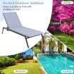 6-Position Outdoor Adjustable Chaise Lounge Chair for Poolside & Backyard