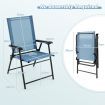 2-Piece Patio Folding Chairs with Weather-resistant Fabric for Garden