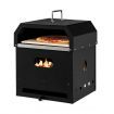 4-in-1 Multipurpose Outdoor Pizza Oven with 2-Layer Detachable Grill Oven & Fire Pit