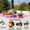 12 Inch Outdoor Wood Fired Pizza Oven with Foldable Legs & Thermometer