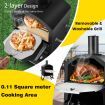 Outdoor Wood Fired Pizza Maker with Anti-scalding Handles and Waterproof Cover for Picnic/Party