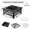 3 in 1 Fire Pit with Spark Screen Cover