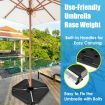 4 Pieces Cantilever Umbrella Base with Concave Handles