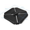 4 Pieces Cantilever Umbrella Base with Concave Handles