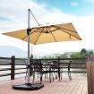 4 Pieces Cantilever Umbrella Base with Concave Handles