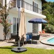 4 Pieces Cantilever Umbrella Base with Concave Handles