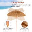 2m Thatch Umbrella Tilting Outdoor Beach Patio Sun Shelter Parasol