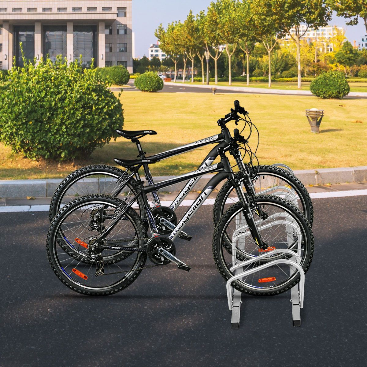 4 Bike Stand Rack Bicycle Storage