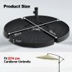 4 Pcs Water & Sand Filled Heavy Duty Patio Umbrella Base