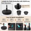 50 cm Fillable Round Umbrella Base Stand with 18 L Weight Capacity