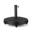 52CM Round Table Market Umbrella Stand with Wheels