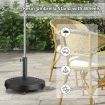 52CM Round Table Market Umbrella Stand with Wheels