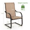 High Back Patio Chairs with Breathable Fabric for Backyard