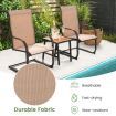 High Back Patio Chairs with Breathable Fabric for Backyard