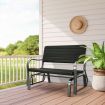 2-Person Glider Bench with Ergonomic Backrest & Armrests