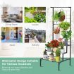 3-Tier Hanging Plant Stand with 3-tier Shelves for Living Room