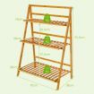 Folding Bamboo Plant Stand for Garden