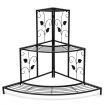 3-Tier Metal Corner Plant Stand for Indoor & Outdoor Use